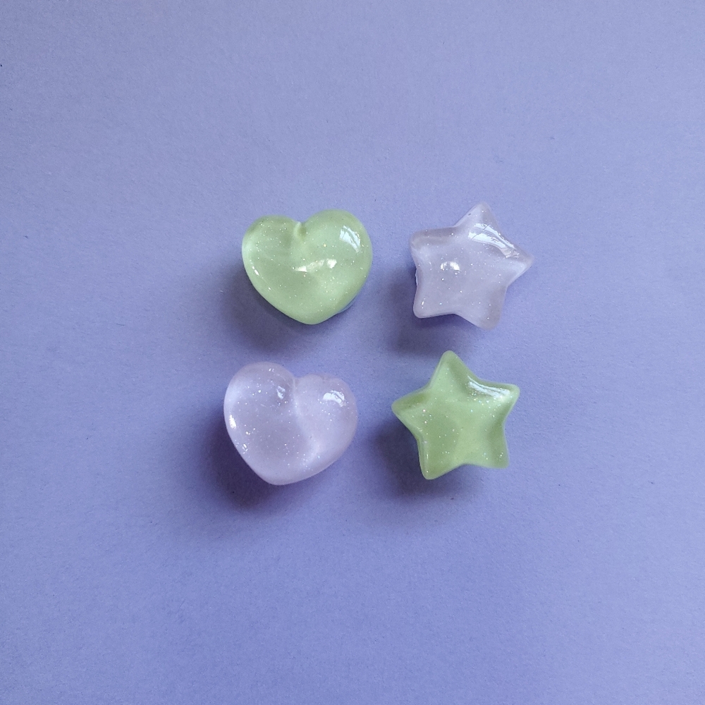 Sparkly Purple And Green Jibbits